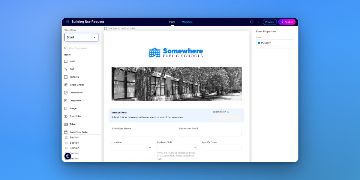 Create and edit a form