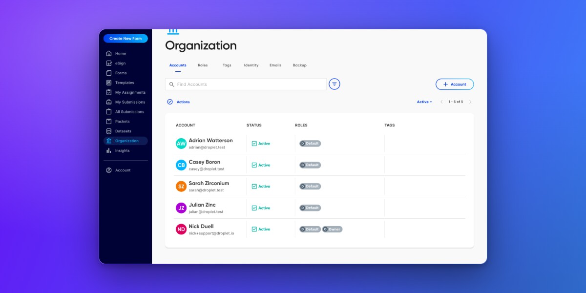 Tour the Organization settings