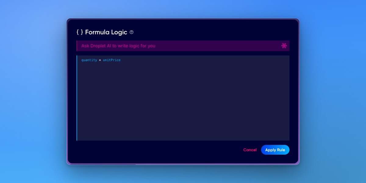 Formulas and helper functions
